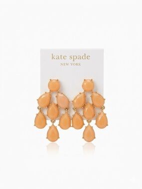 kate spade Peach Teardrop Chandelier Earrings